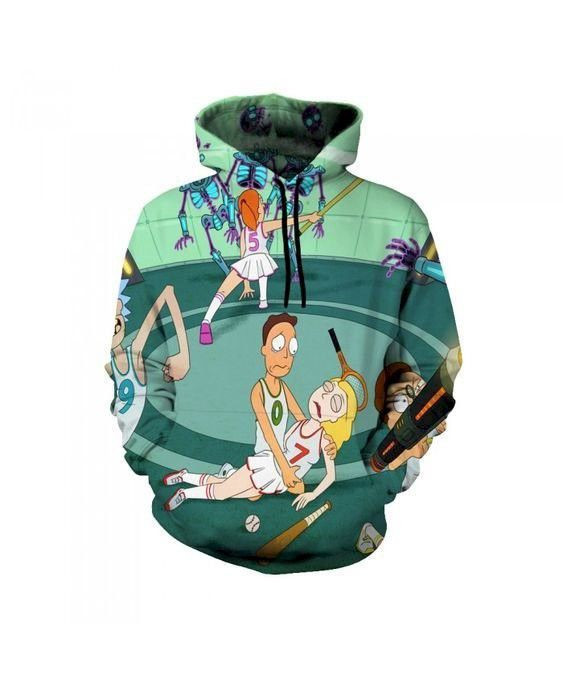 Rick And Morty Figure 3D All Over Print Hoodie, Zip Hoodie