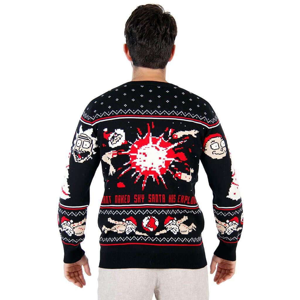 Rick And Morty Happy Human For Unisex Ugly Christmas Sweater Adult 3D Funny Matching for family - Image 3
