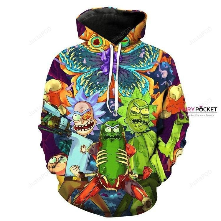 Rick and Morty Rick 3D All Over Print Hoodie, Zip Hoodie