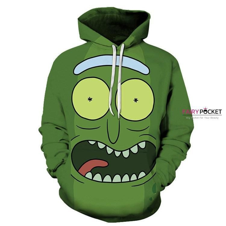 Rick and Morty Rick Green 3D All Over Print Hoodie, Zip Hoodie
