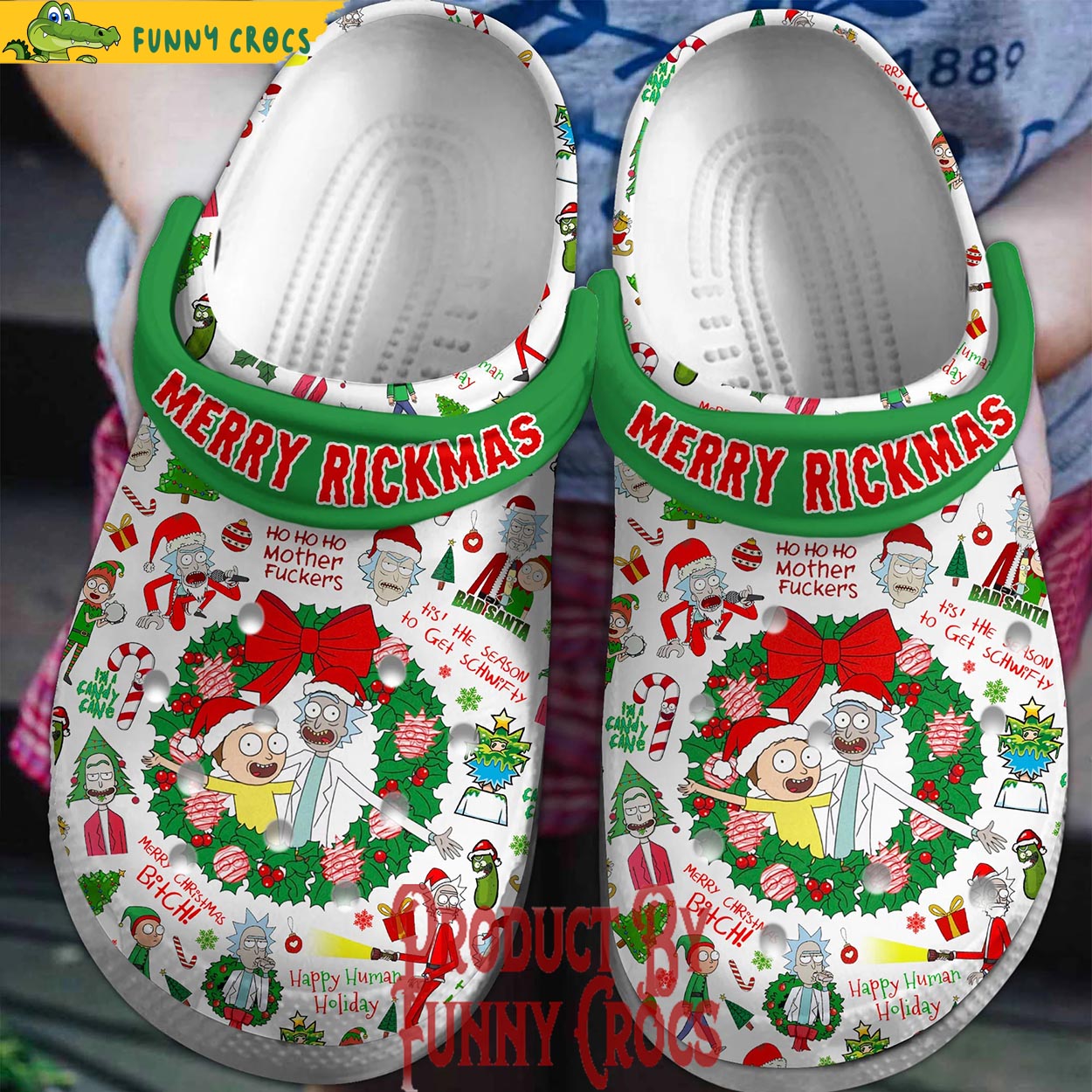Rick And Morty TV Series Christmas Crocs Crocband Clogs Shoes Comfortable For Men Women and Kids