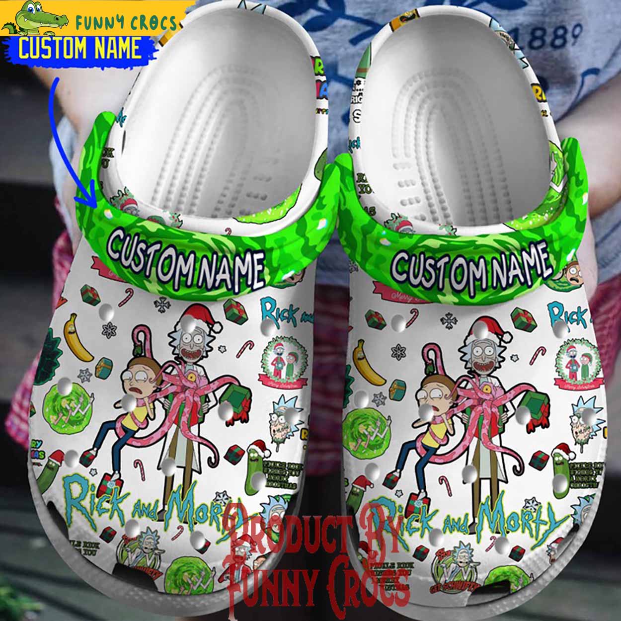 Rick And Morty TV Series Christmas Crocs Crocband Clogs Shoes Comfortable For Men Women and Kids