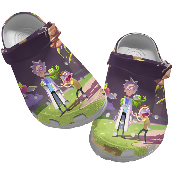 Rick And Morty TV Series Crocs Crocband Clogs Shoes Comfortable For Men Women and Kids