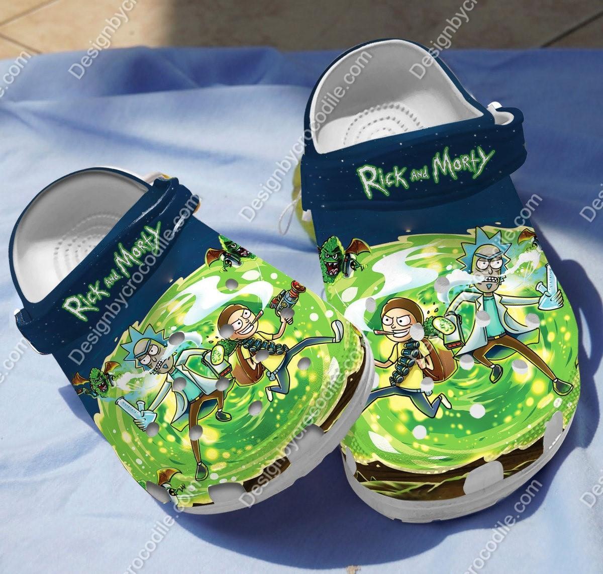Rick And Morty TV Series Crocs Crocband Clogs Shoes Comfortable For Men Women and Kids
