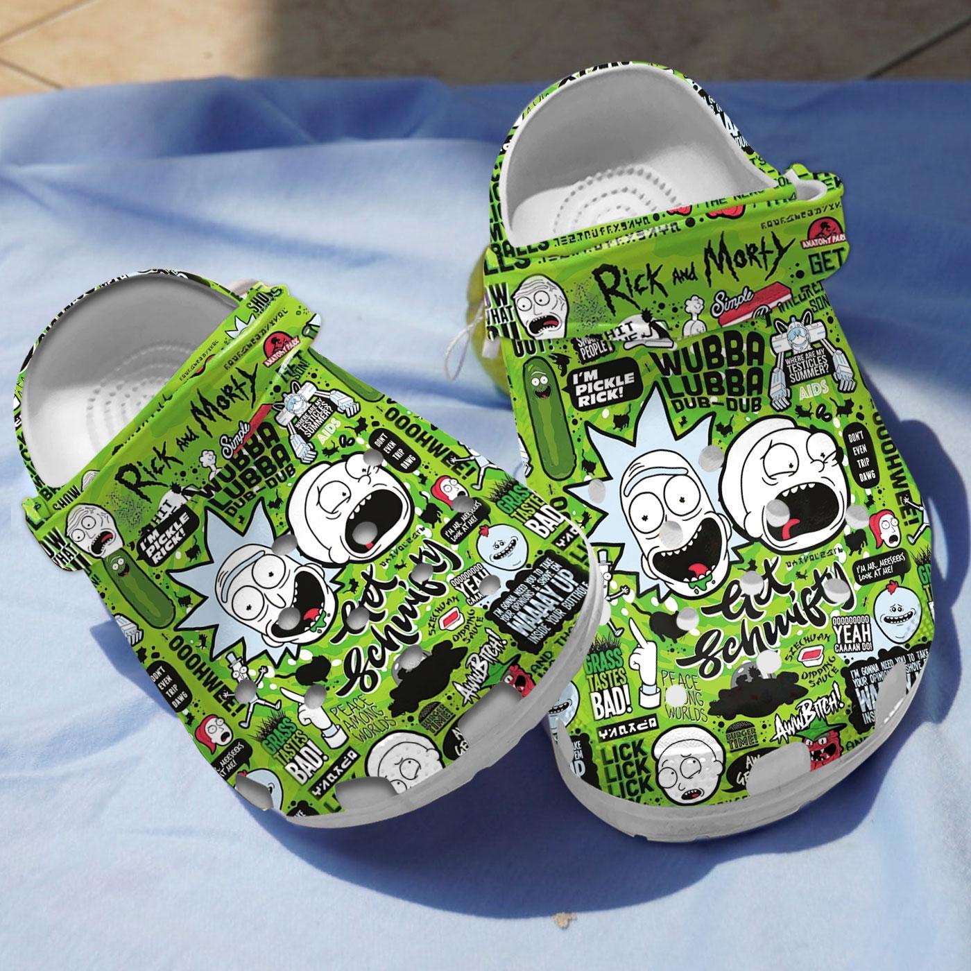 Rick And Morty TV Series Crocs Crocband Clogs Shoes Comfortable For Men Women and Kids