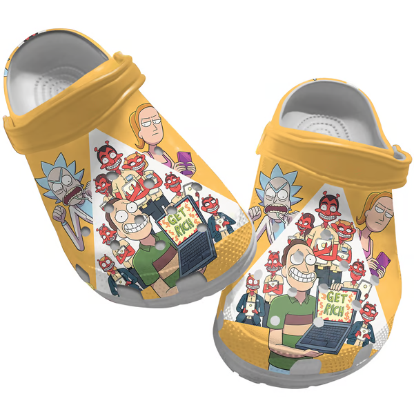 Rick And Morty TV Series Crocs Crocband Clogs Shoes Comfortable For Men Women and Kids