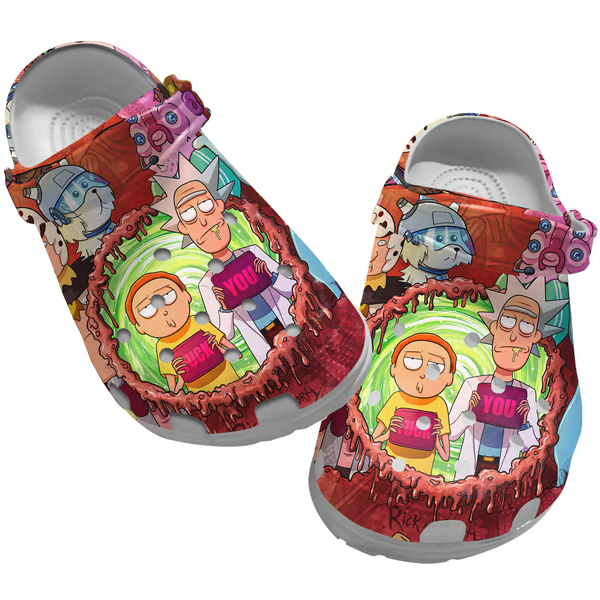 Rick And Morty TV Series Crocs Crocband Clogs Shoes Comfortable For Men Women and Kids