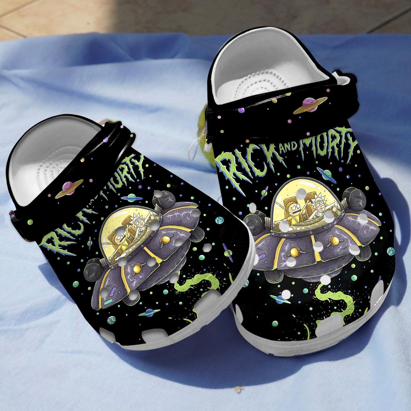Rick And Morty TV Series Crocs Crocband Clogs Shoes Comfortable For Men Women and Kids