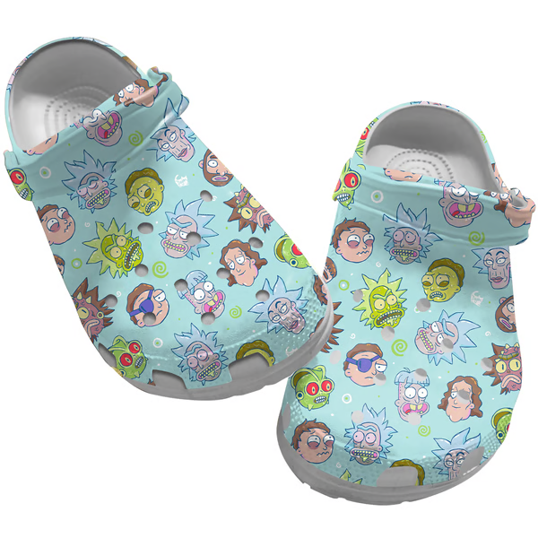Rick And Morty TV Series Crocs Crocband Clogs Shoes Comfortable For Men Women and Kids