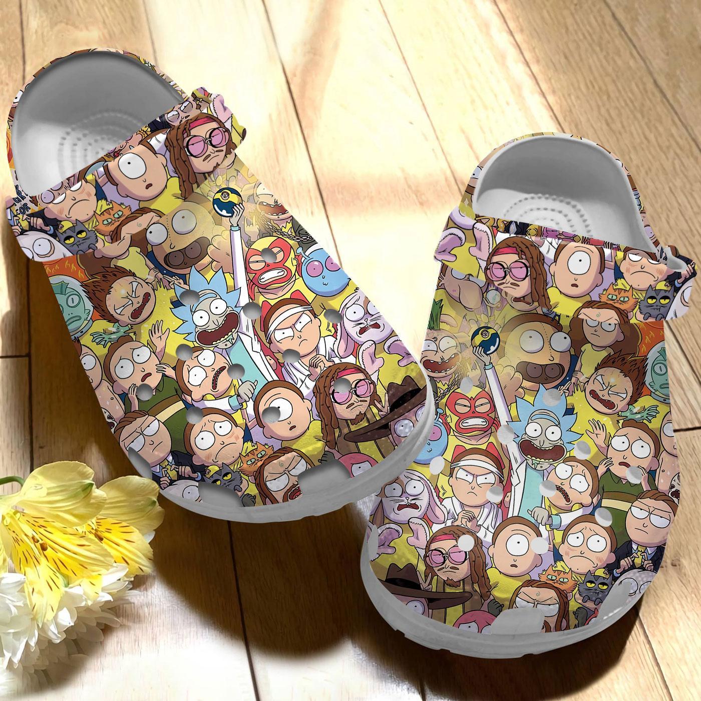 Rick And Morty TV Series Crocs Crocband Clogs Shoes Comfortable For Men Women and Kids - Image 4