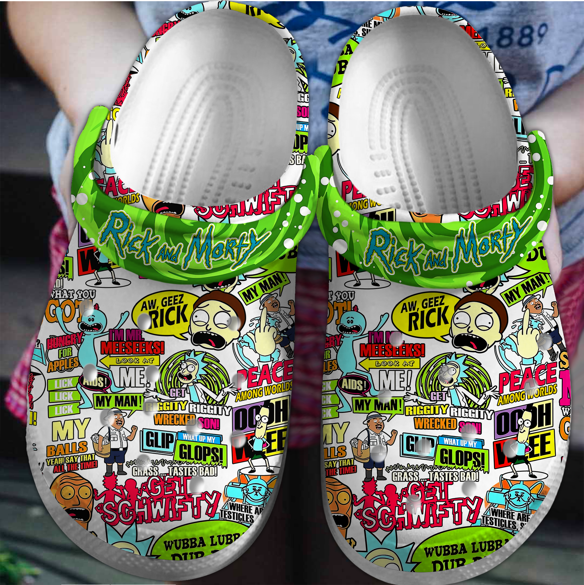 Rick And Morty TV Series Crocs Crocband Clogs Shoes Comfortable For Men Women and Kids