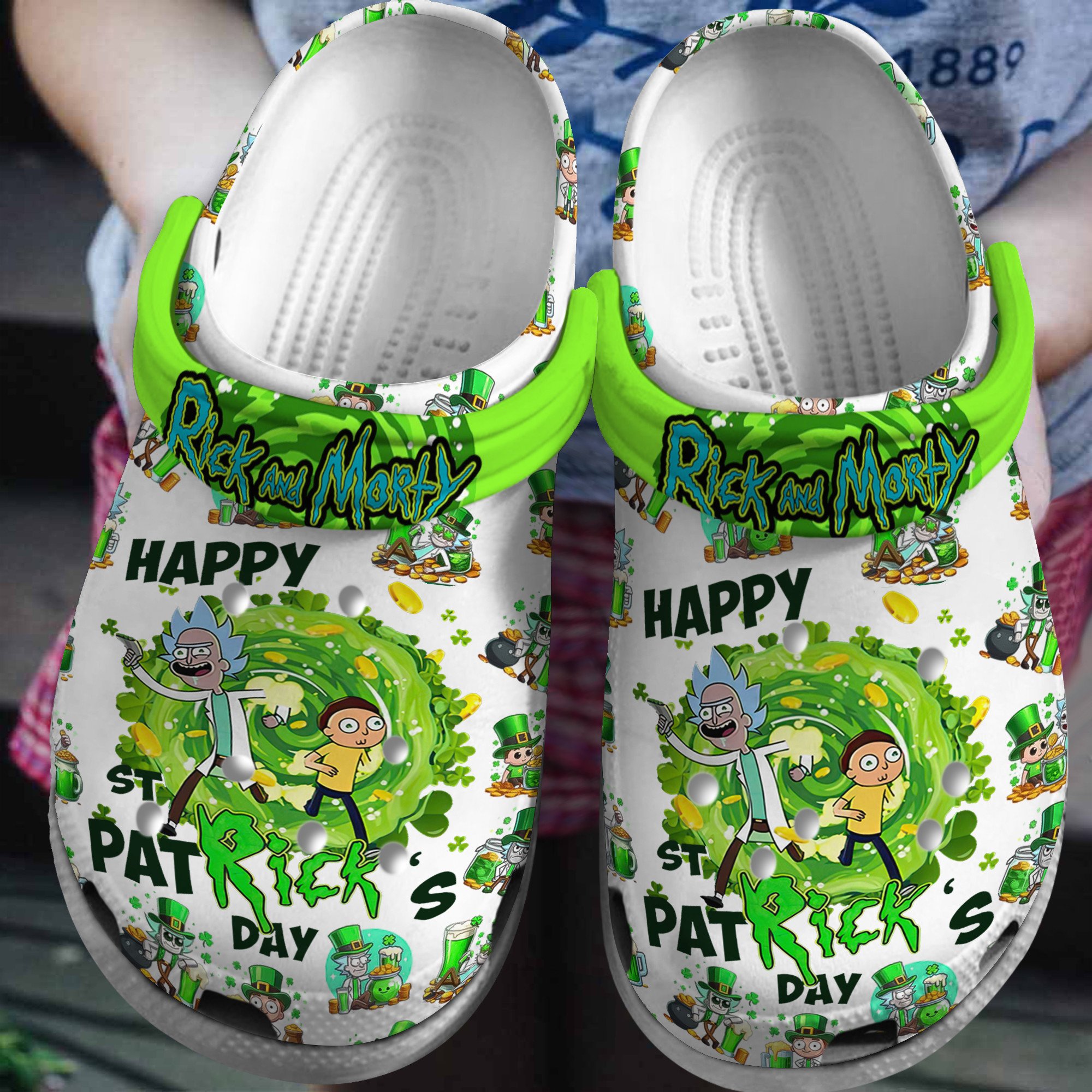 Rick And Morty TV Series Crocs Crocband Clogs Shoes Comfortable For Men Women and Kids
