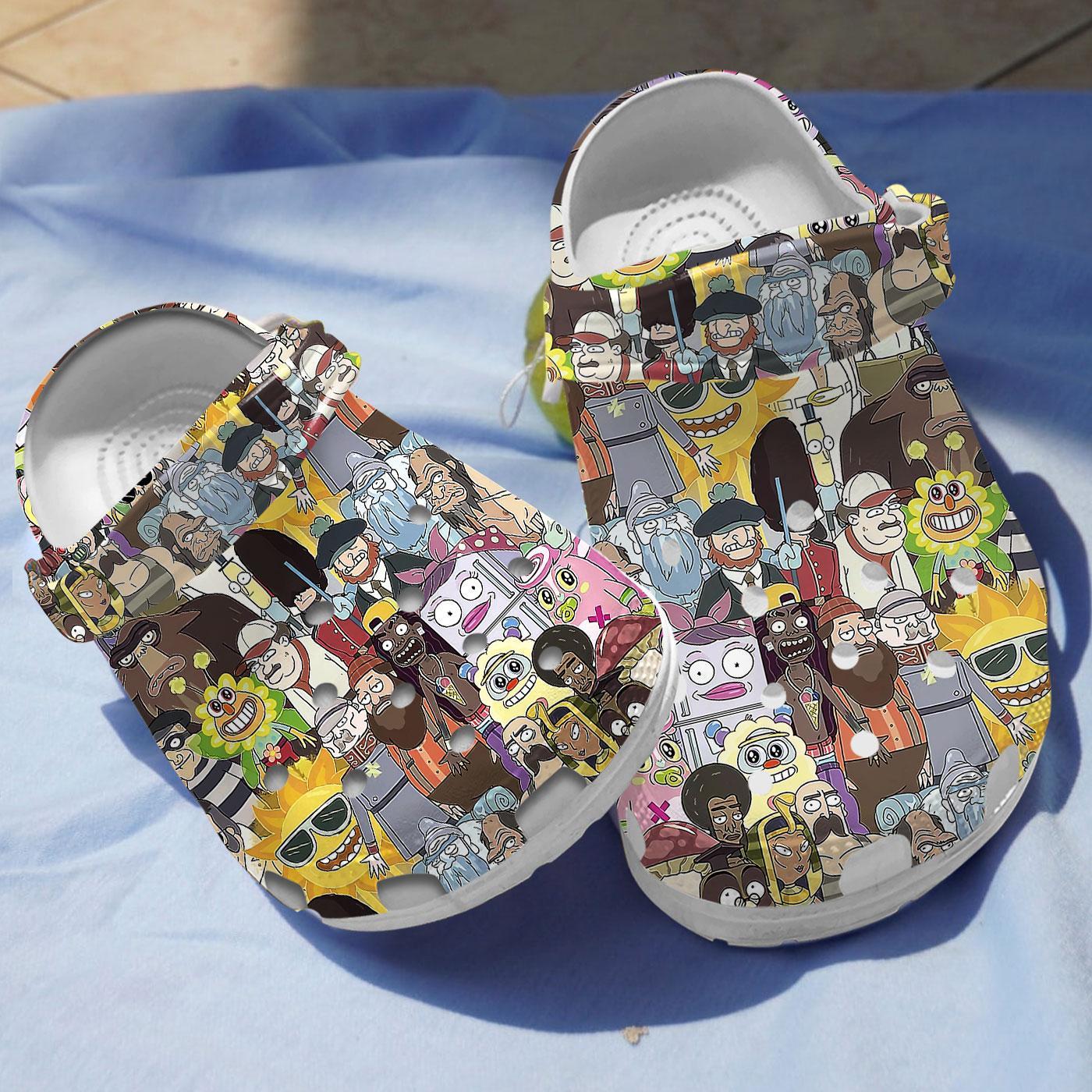 Rick And Morty TV Series Crocs Crocband Clogs Shoes Comfortable For Men Women and Kids