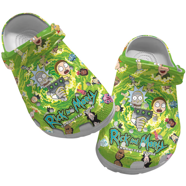Rick And Morty TV Series Crocs Crocband Clogs Shoes Comfortable For Men Women and Kids