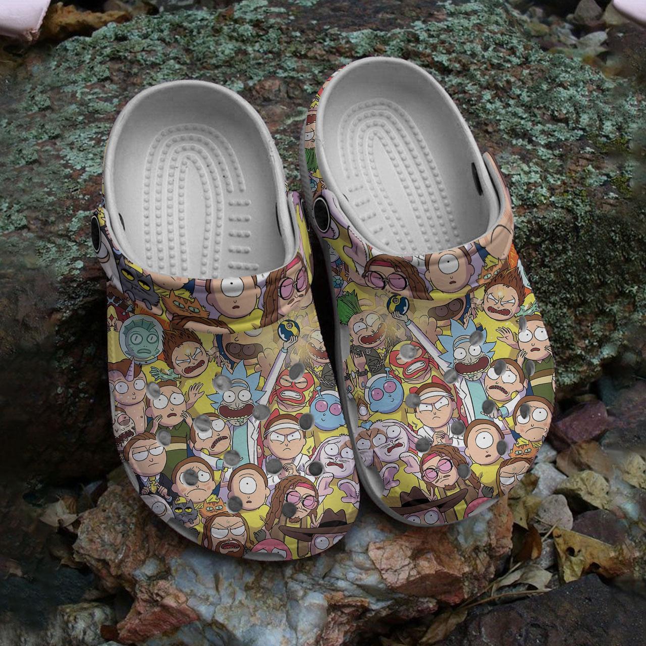 Rick And Morty TV Series Crocs Crocband Clogs Shoes Comfortable For Men Women and Kids - Image 3