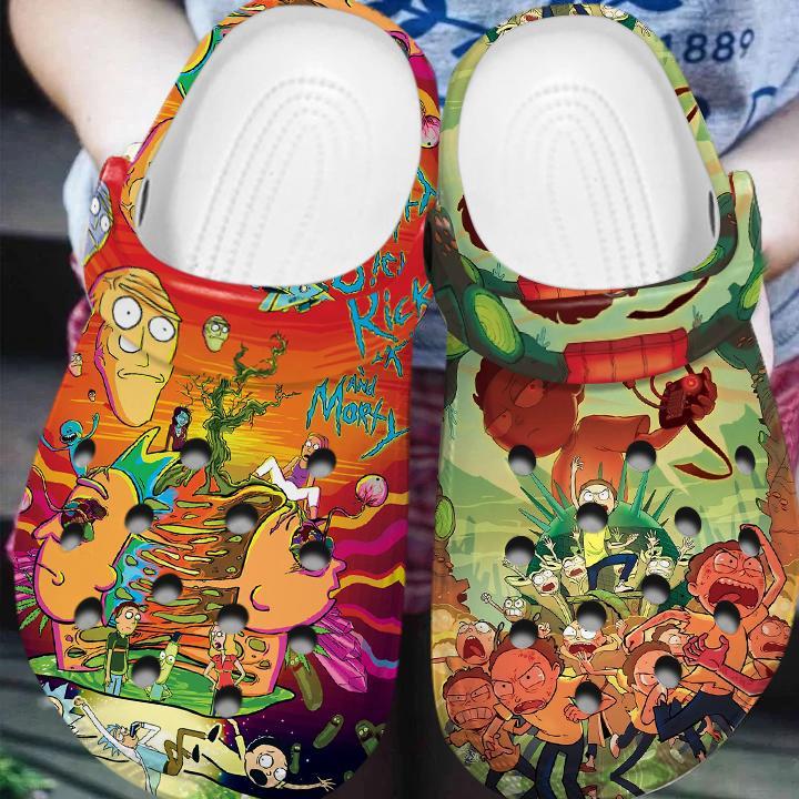 Rick And Morty TV Series Crocs Crocband Clogs Shoes Comfortable For Men Women and Kids