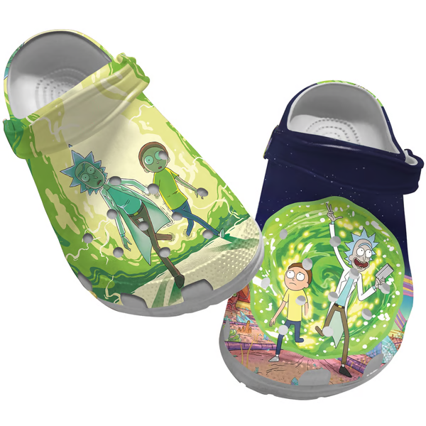 Rick And Morty TV Series Crocs Crocband Clogs Shoes Comfortable For Men Women and Kids