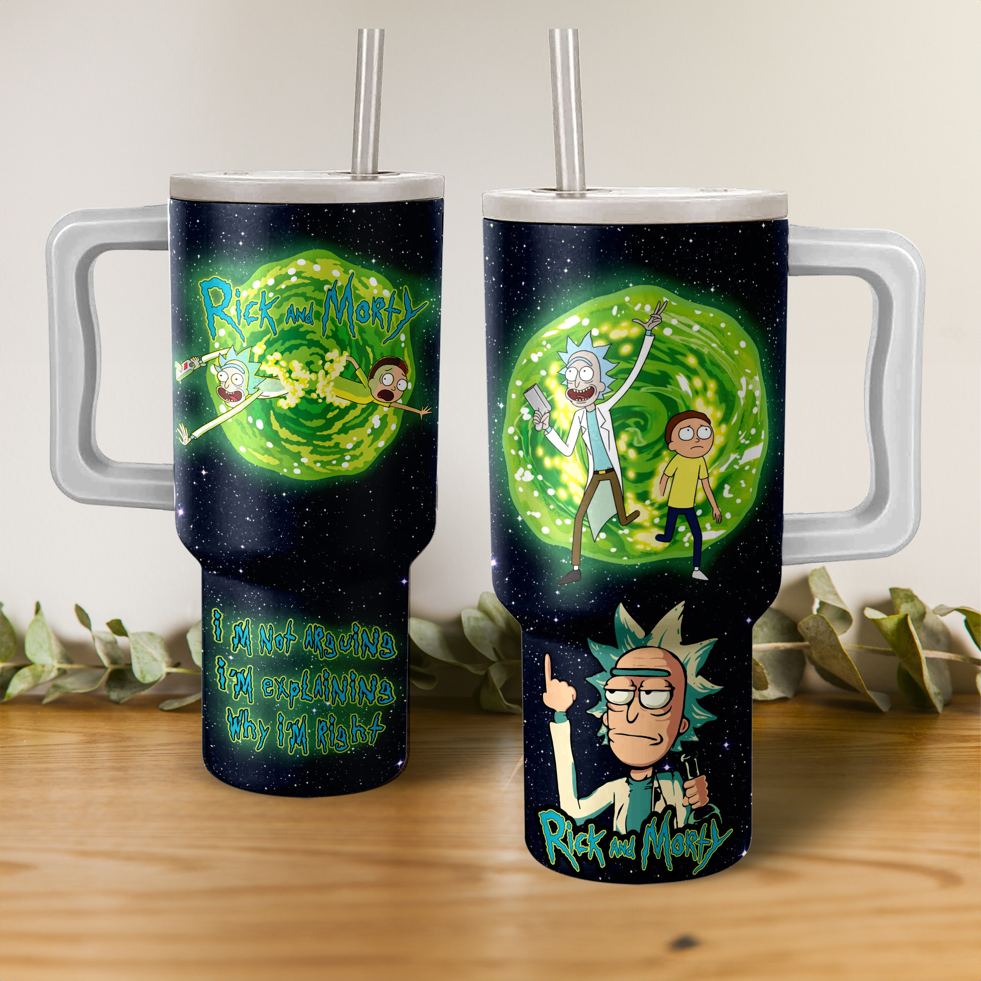 Rick and Morty TV Series Custom Stanley Cup 40 oz 30 oz Tumbler With HandleTVC2301153
