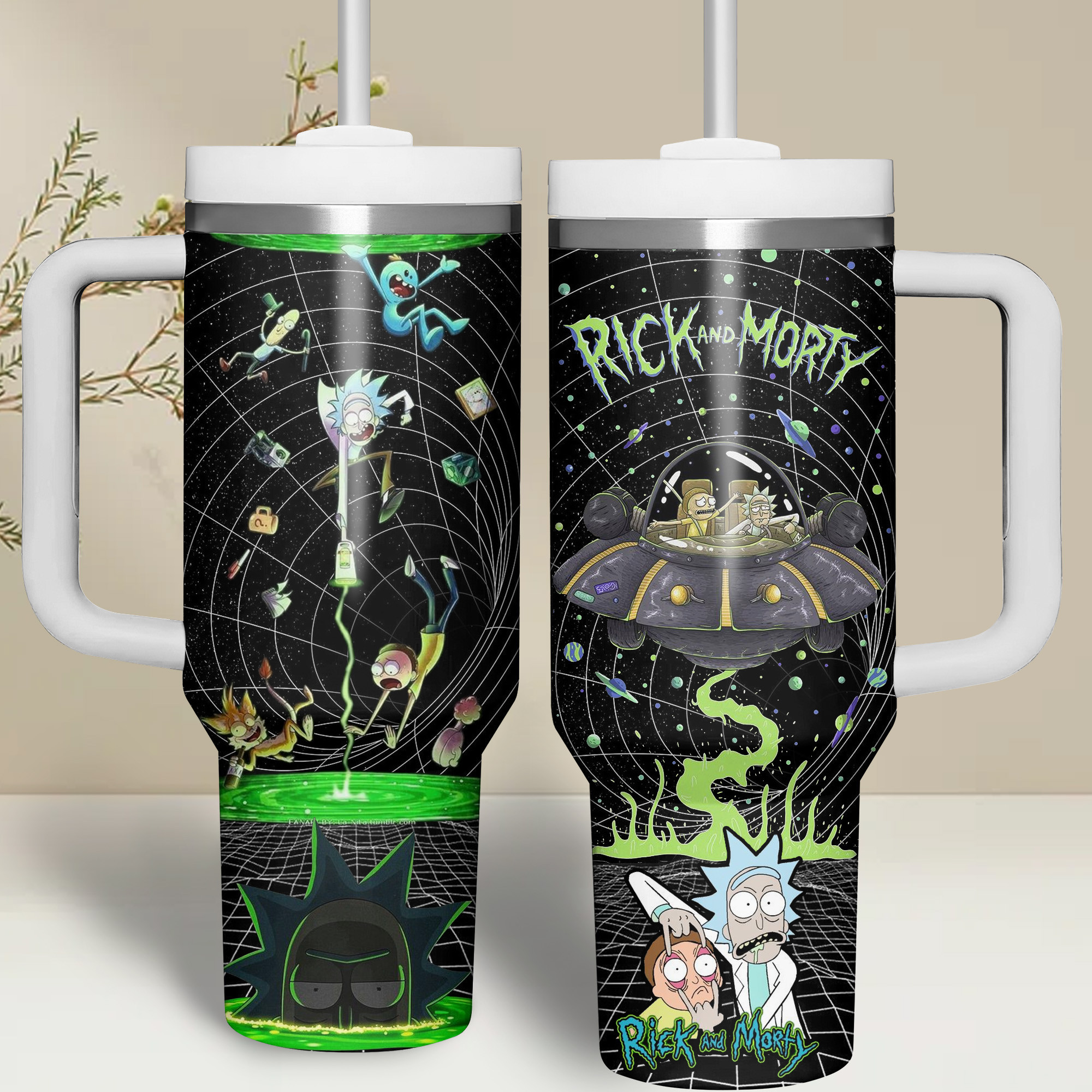 Rick and Morty TV Series Custom Stanley Cup 40 oz 30 oz Tumbler With HandleTVC2301265