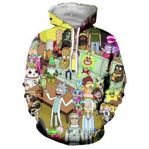 Rick And Morty Zip 3D All Over Print Hoodie, Zip Hoodie