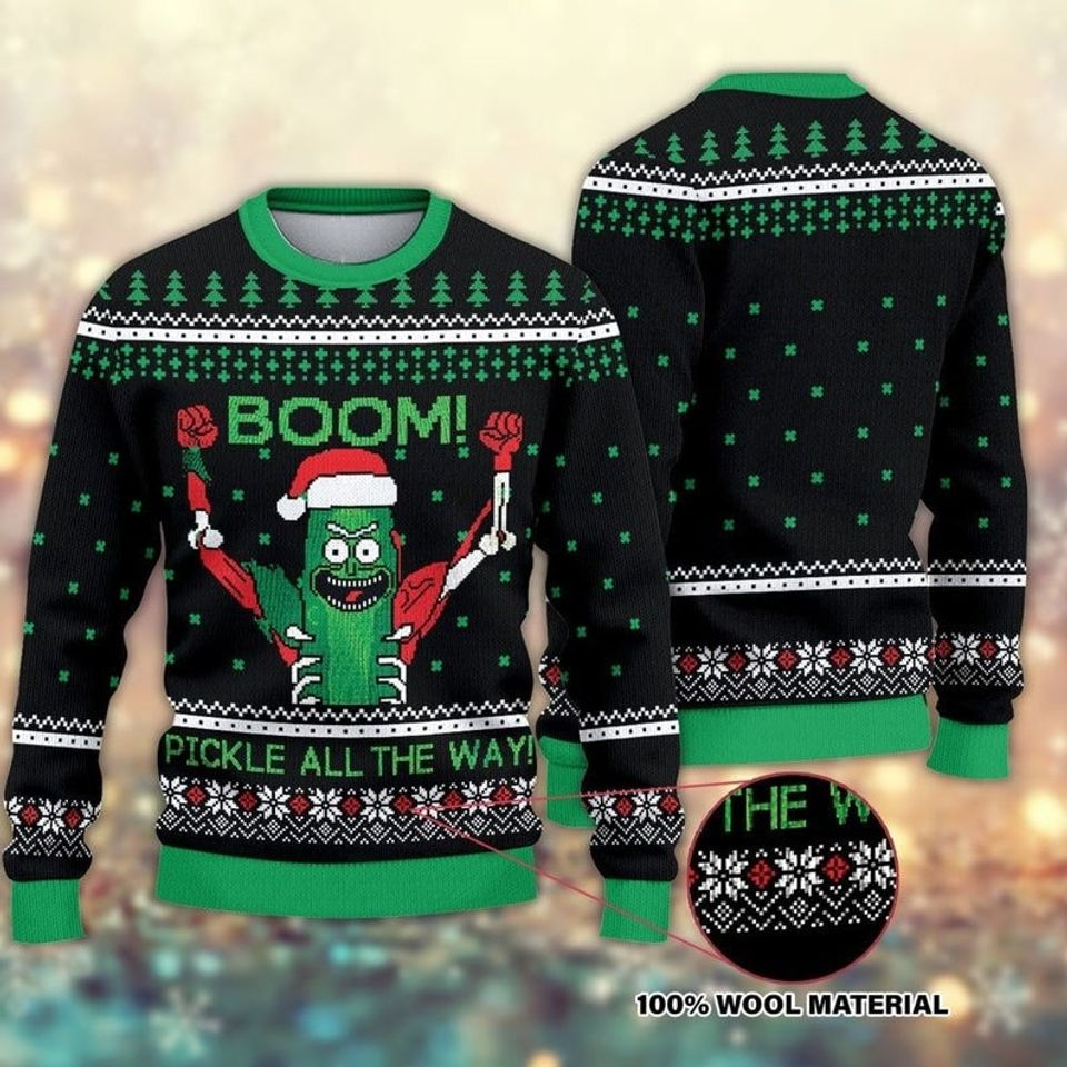 Rick and Mortys P rick Christmas Ugly Sweater, Xmas Sweater