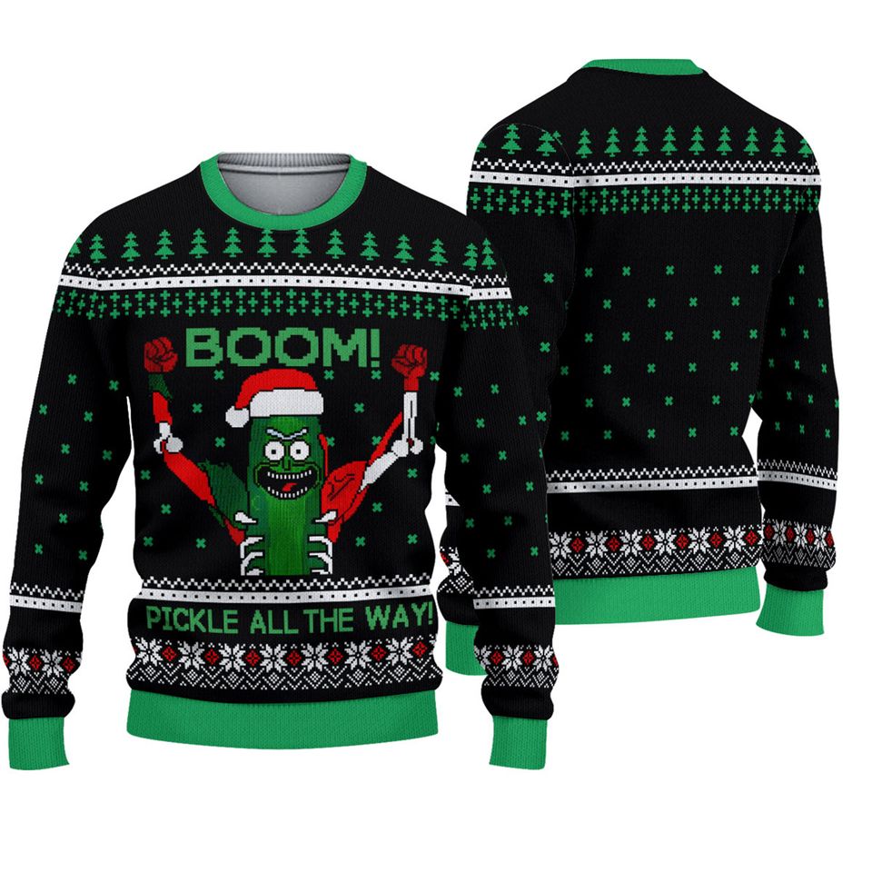 Rick and Mortys P rick Christmas Ugly Sweater, Xmas Sweater, Christmas Sweater