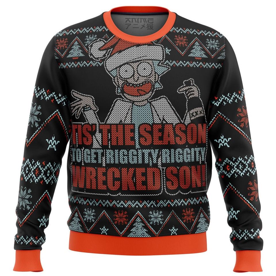 Rick and Mortys Tis The Season Rick and Mortys Ugly Christmas Sweater