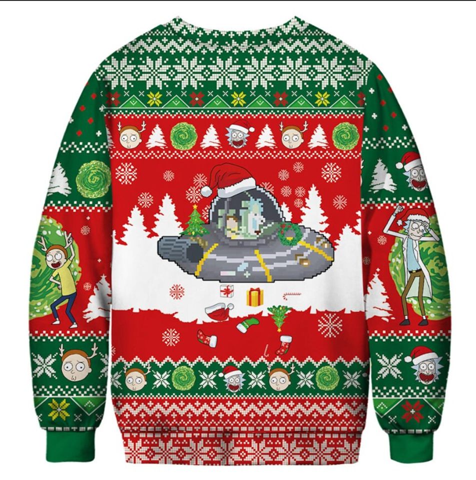 Rick And Rickandmorty UFO Xmas Sweater