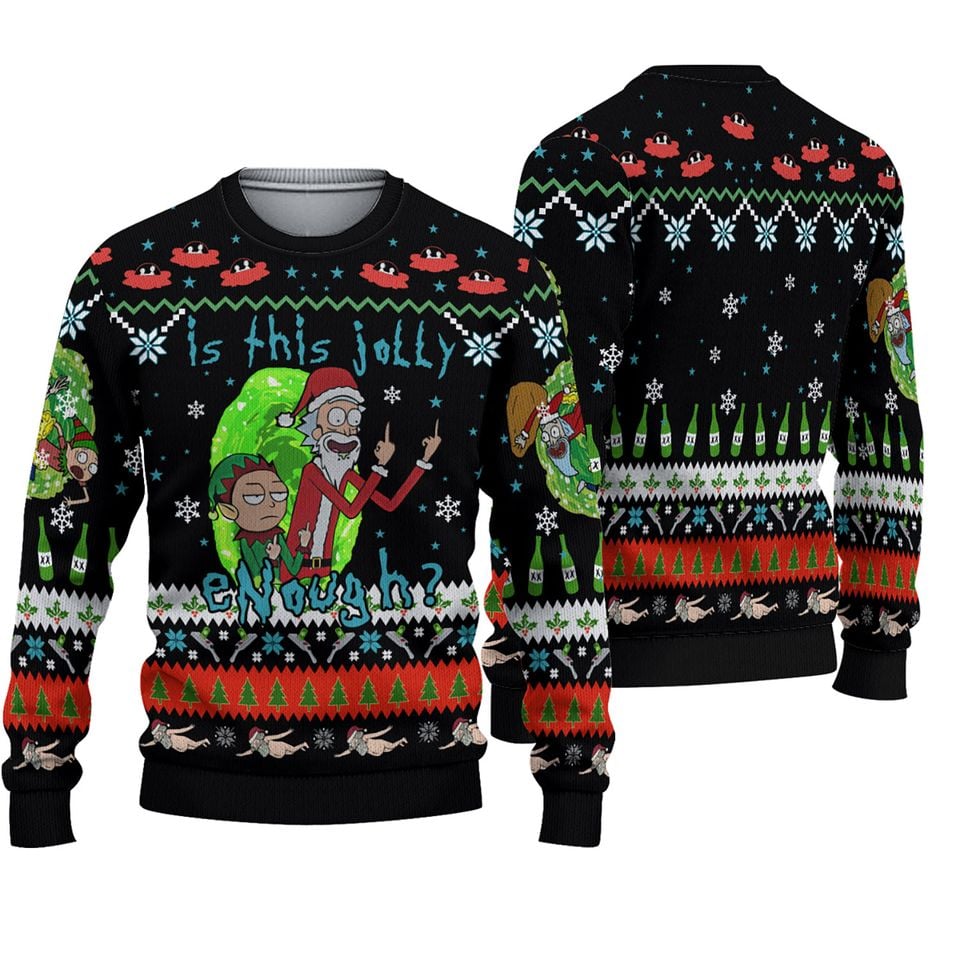 Rick And Rickandmorty Ugly Christmas Sweater