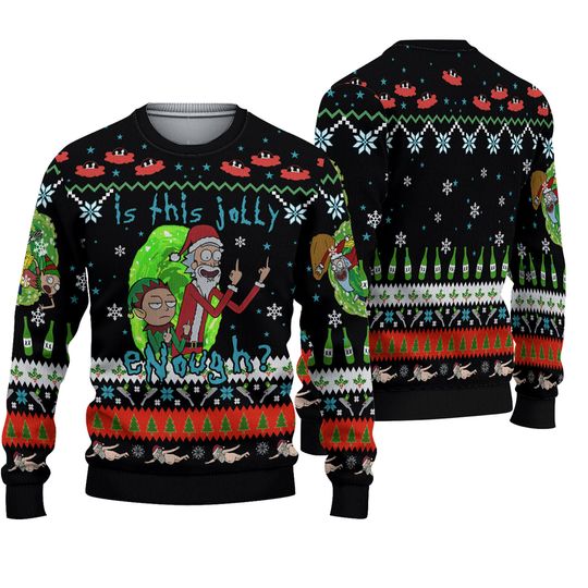 Rick And Rickandmorty Ugly Christmas Sweater - Image 2