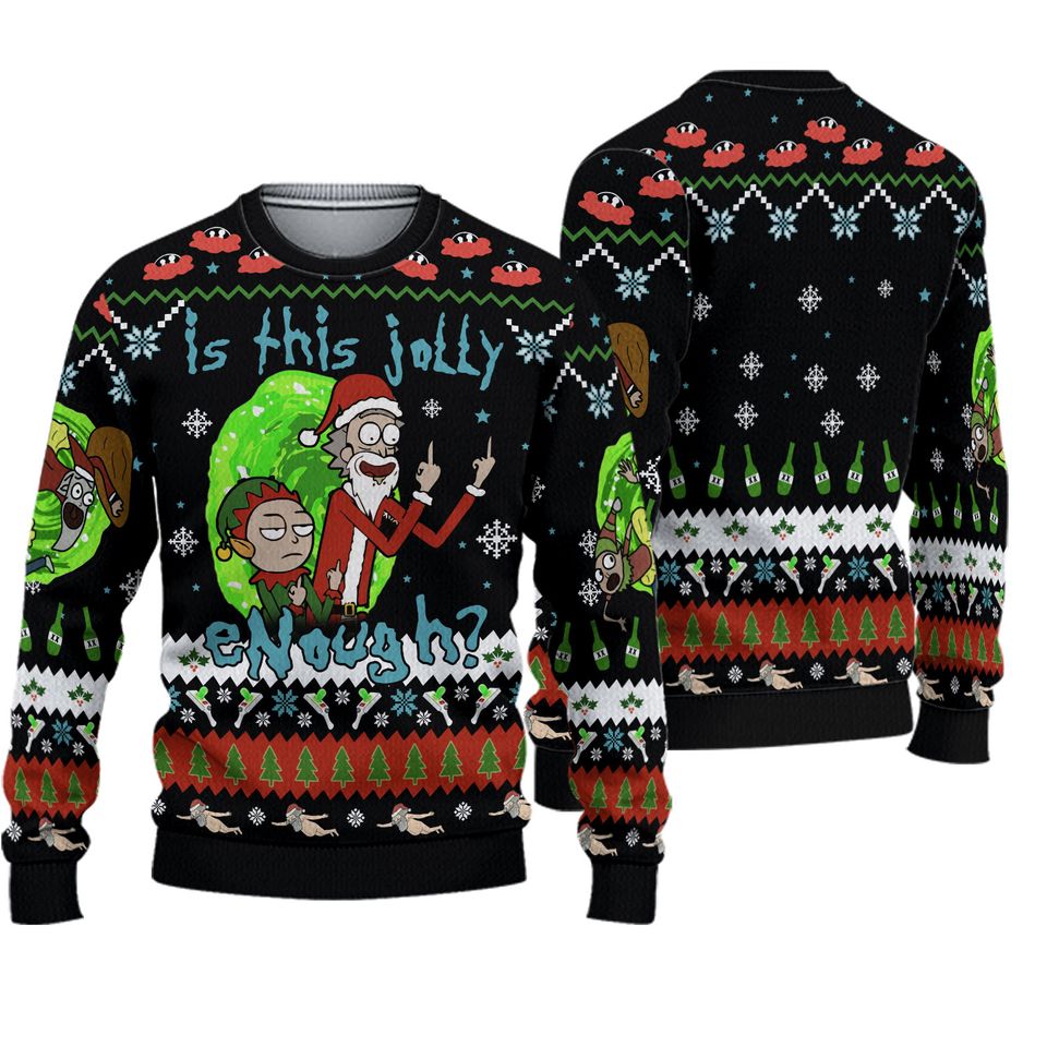 Rick And Rickandmorty Ugly Christmas Sweater,Merry Christmas Ugly Sweater