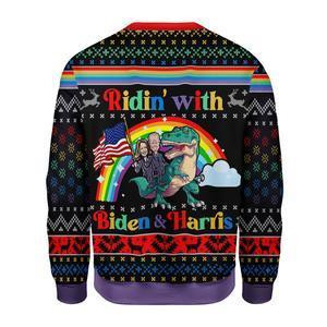 Ringding with J and K LGBT Ugly Christmas Sweater Adult 3D Funny Matching for family - Image 2