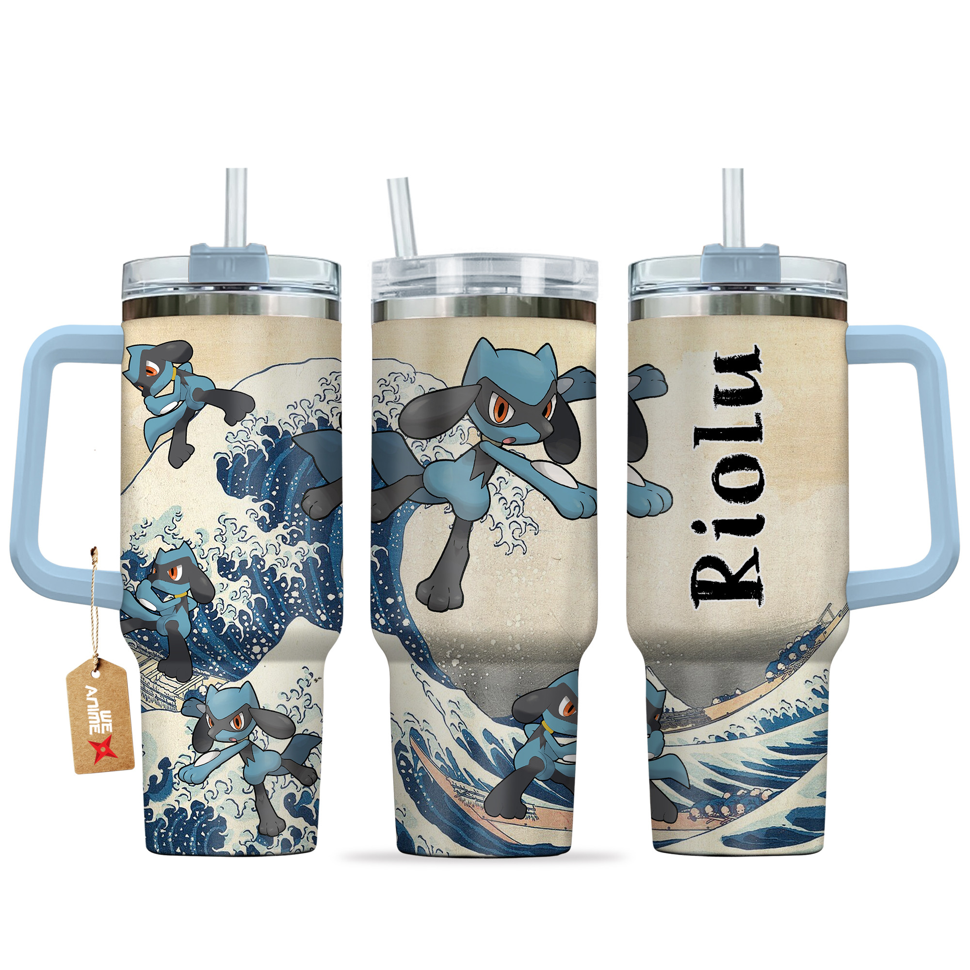 Riolu Pokemon Anime Custom Stanley Cup 40 oz 30 oz Tumbler With HandleTVC2301139