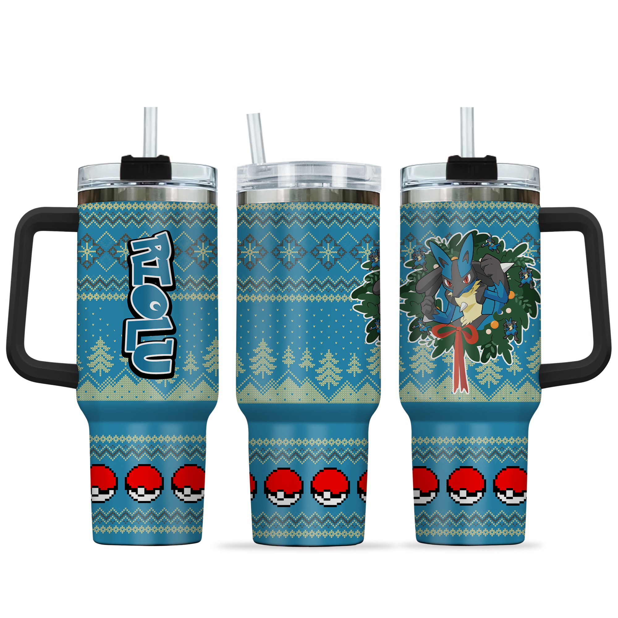 Riolu Pokemon Anime Custom Stanley Cup 40 oz 30 oz Tumbler With HandleTVC2301155