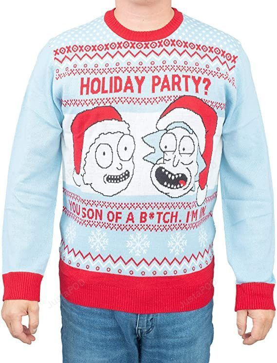 Ripple Junction Rick And Morty Ugly Christmas Sweater Adult 3D Funny Matching for family