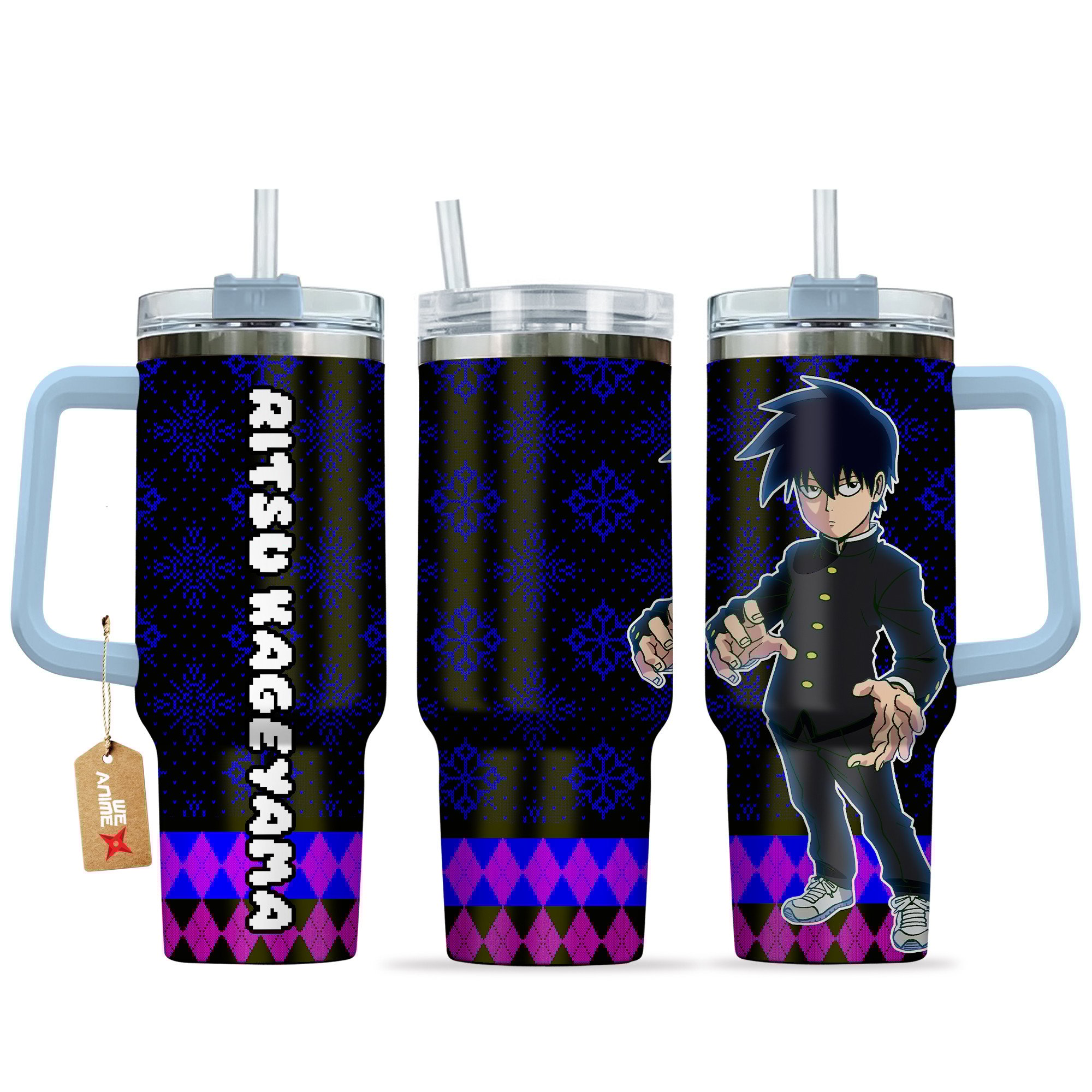 Ritsu Kageyama Mob Psycho 100 Anime Custom Stanley Cup 40 oz 30 oz Tumbler With HandleTVC2301166