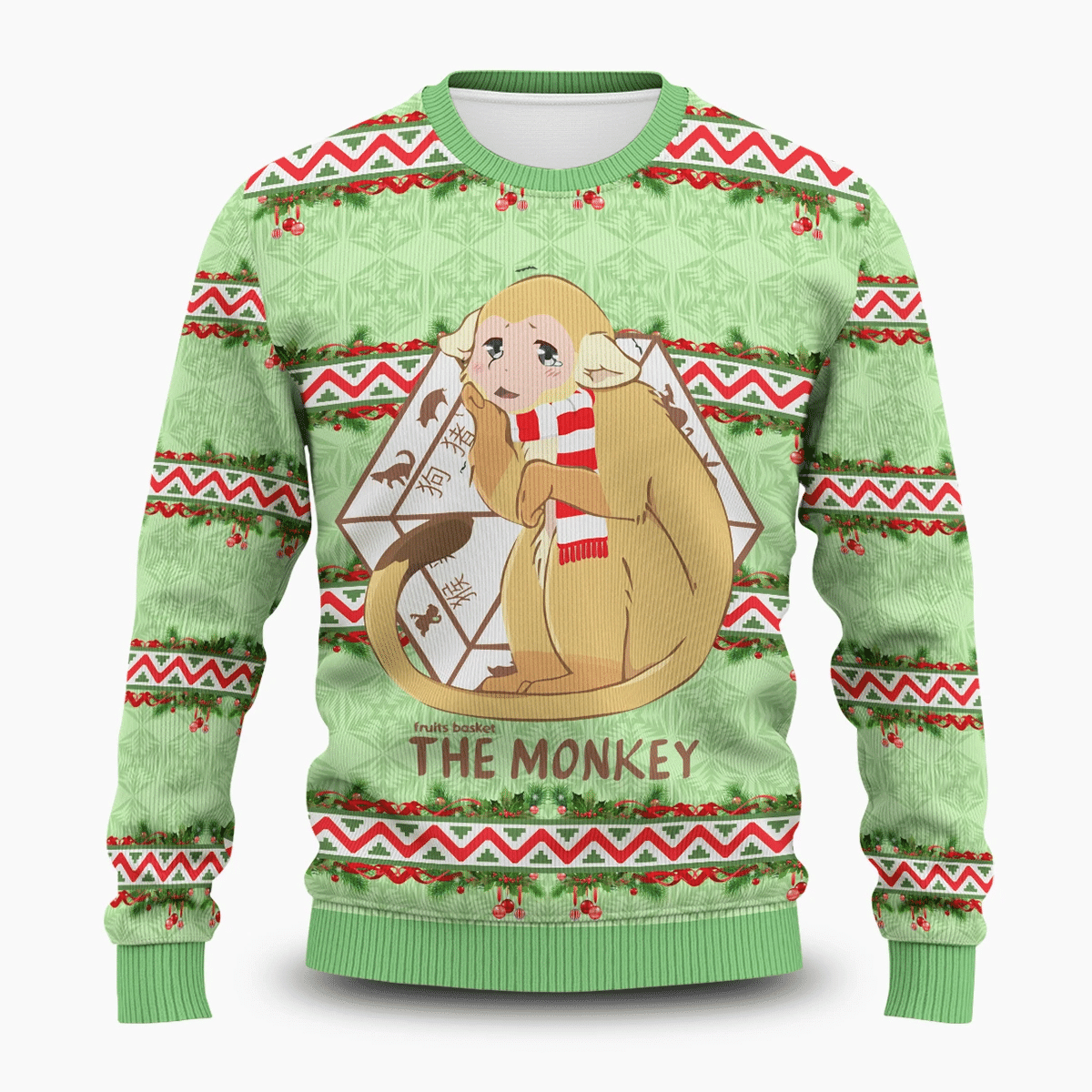 Ritsu The Monkey Ugly Christmas Sweater Adult 3D Funny Matching for family