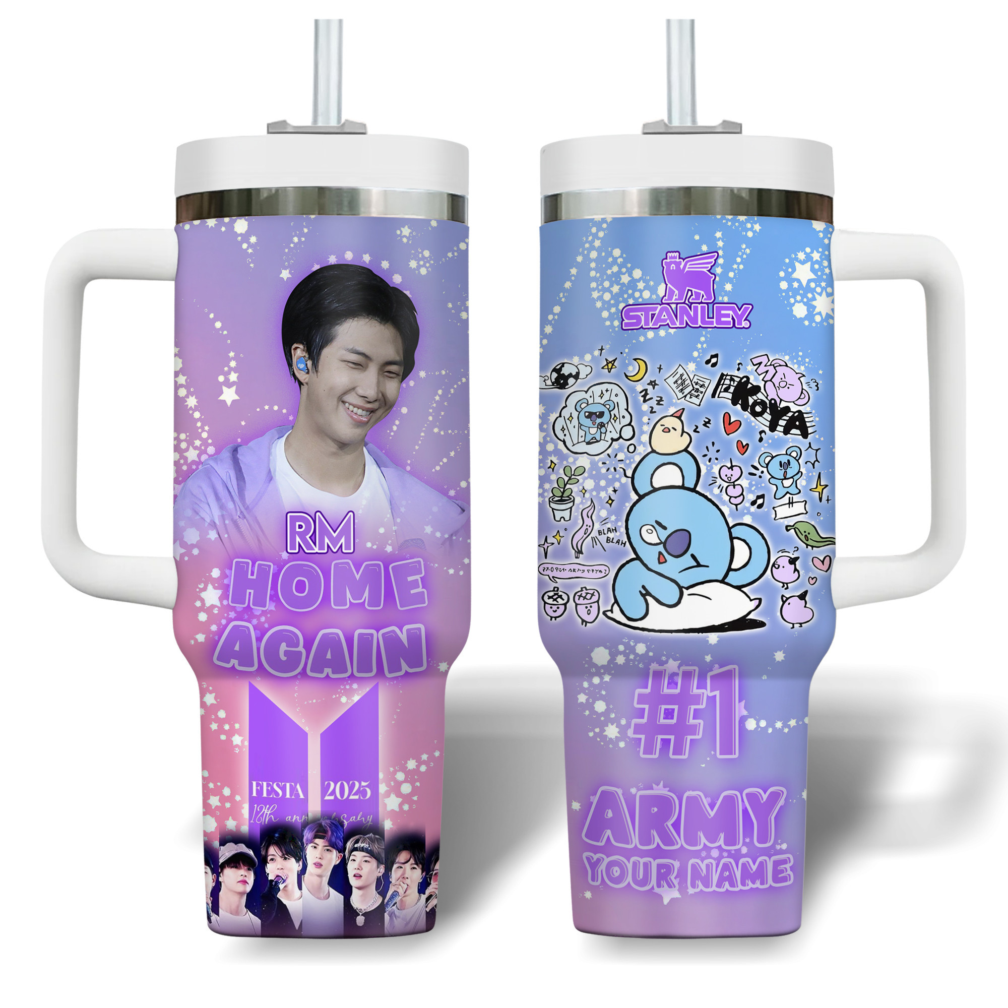 RM BTS Music Custom Stanley Cup 40 oz 30 oz Tumbler With HandleTVC2301180 - Image 2