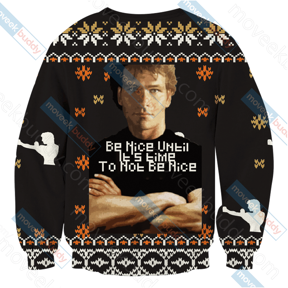 Road House Patrick Swayze For Unisex Ugly Christmas Sweater Adult 3D Funny Matching for family - Image 3