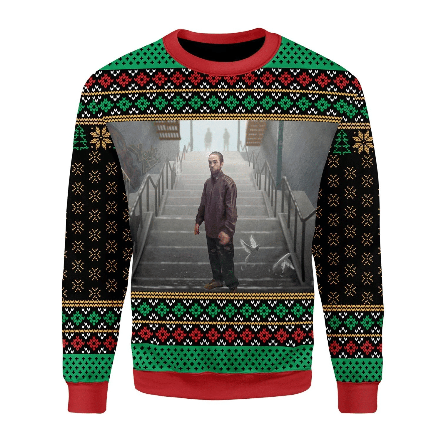 Robert Pattinson Kitchen Ugly Christmas Sweater Adult 3D Funny Matching for family