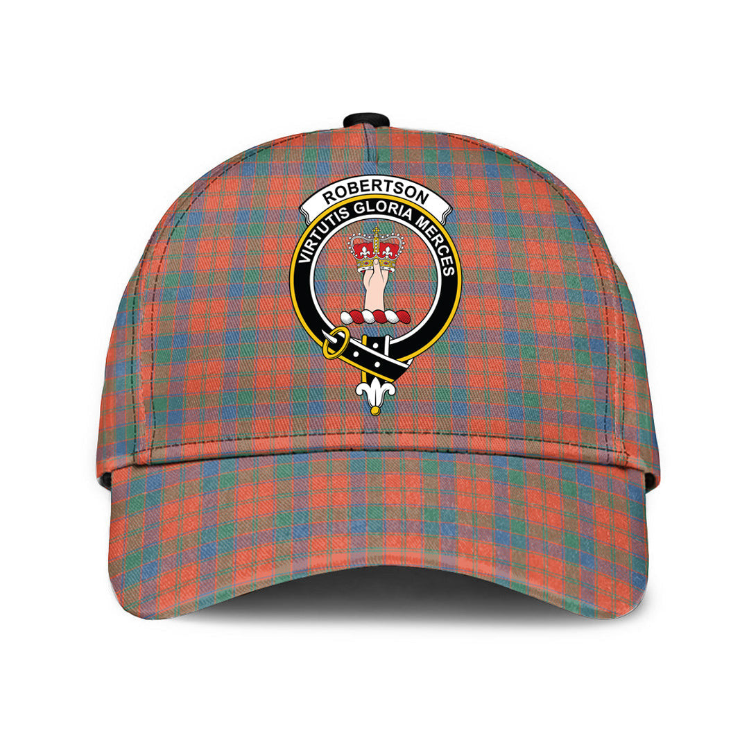 Robertson Ancient Tartan Baseball Cap, Tartan Plaid Cap with Family Crest K23 Trucker Hats Custom Hats Gifts For Men & Women