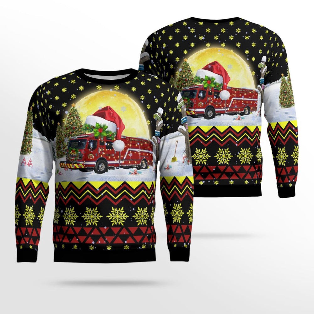 Robertson Fire Protection District Christmas AOP Ugly Sweater Unisex Christmas Gift