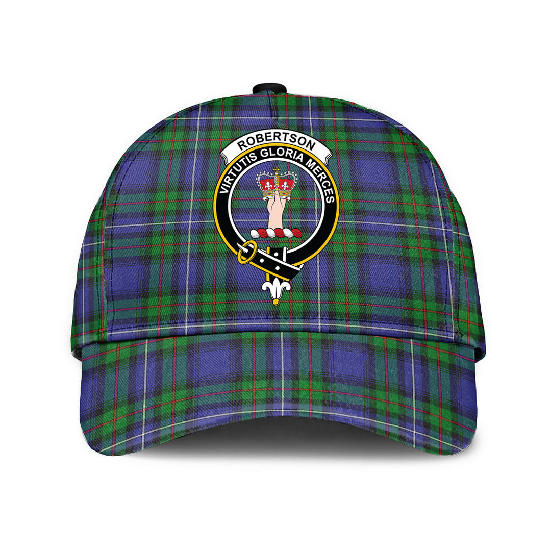 Robertson Hunting Modern Tartan Baseball Cap, Tartan Plaid Cap with Family Crest K23 Trucker Hats Custom Hats Gifts For Men & Women