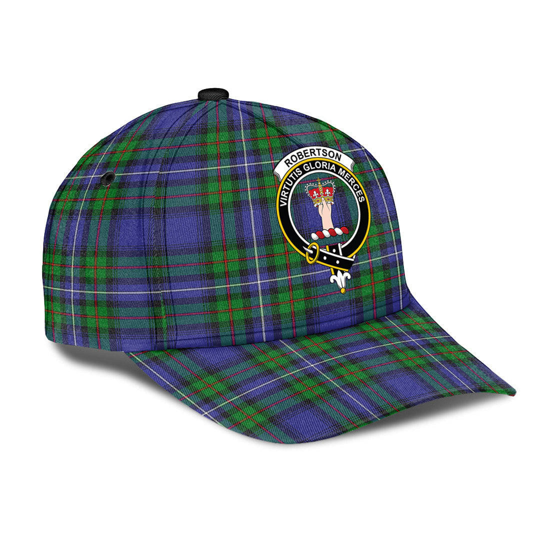 Robertson Hunting Modern Tartan Baseball Cap, Tartan Plaid Cap with Family Crest K23 Trucker Hats Custom Hats Gifts For Men & Women