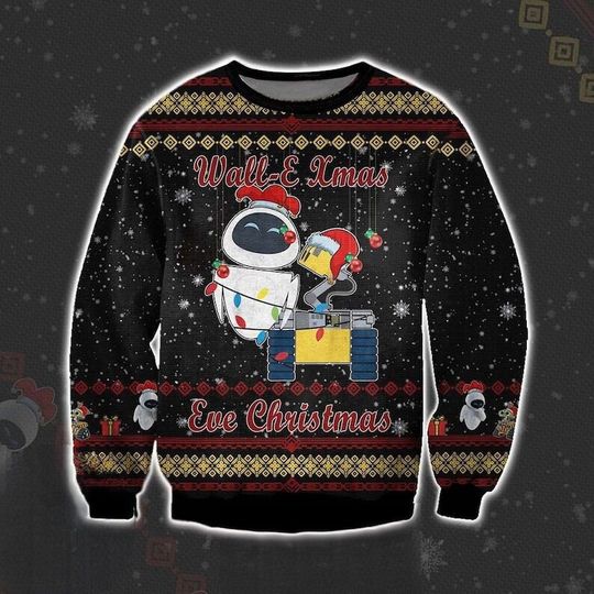 Robot Couple Quotes 3D Sweater, Animation Movie Ugly Christmas Sweater - Image 4