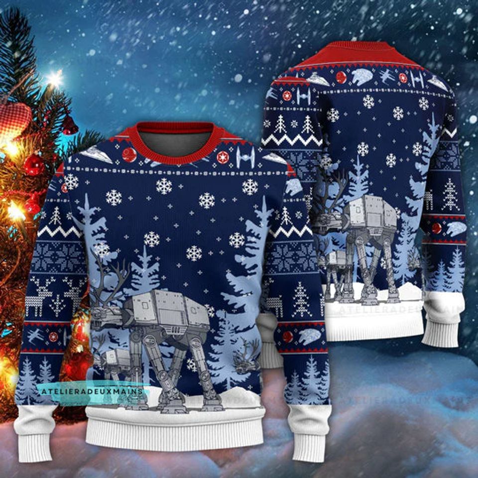 Robot Galaxy Movie Character Ugly Christmas Sweater
