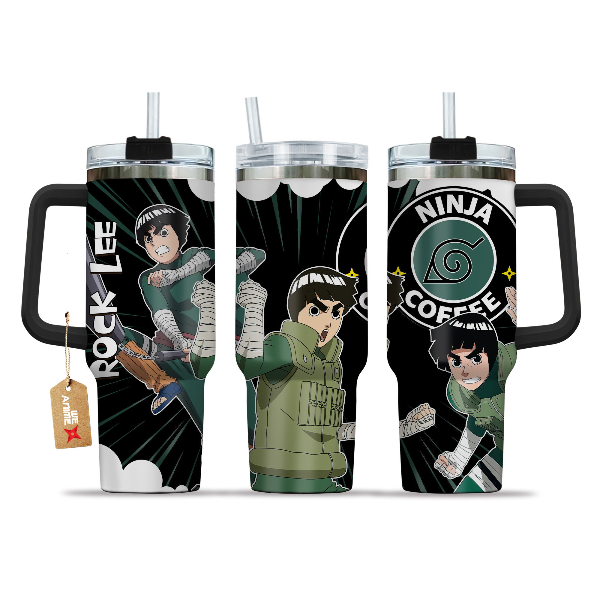 Rock Lee Naruto Anime Custom Stanley Cup 40 oz 30 oz Tumbler With HandleTVC2301152