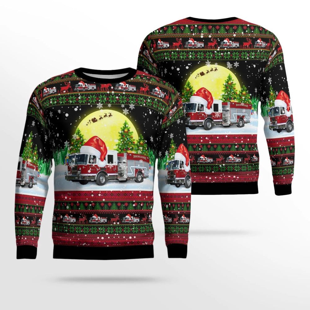 Rockledge Fire Company Rockledge Pennsylvania Christmas AOP Ugly Sweater Unisex Christmas Gift