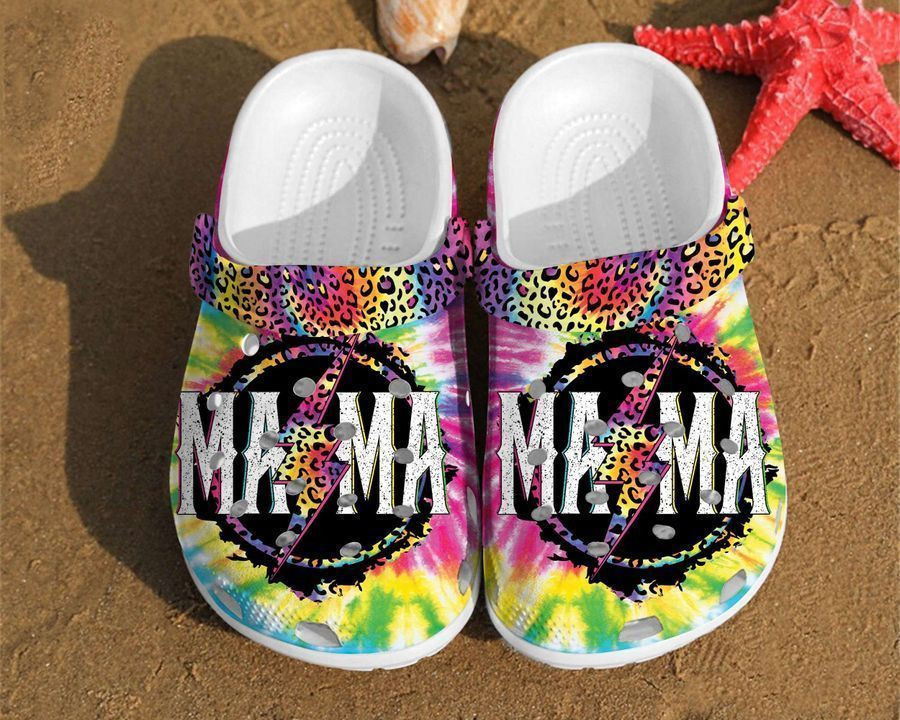 Rockstar Leopard Bleached Mama Colorful Unisex clog Shoes