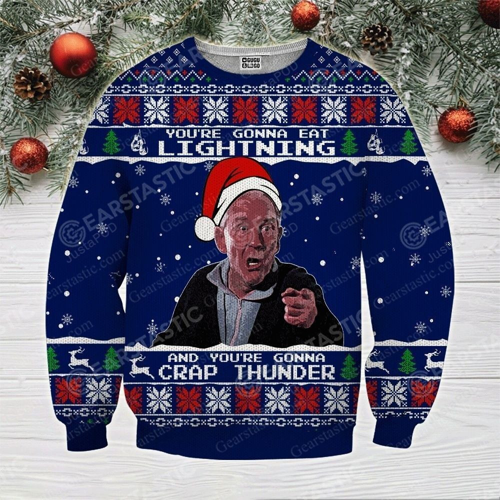 Rocky Balboa Thunder Ugly Christmas Sweater Adult 3D Funny Matching for family